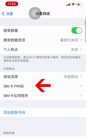 莺歌海镇苹果14维修网分享如何给iPhone14的SIM卡设置密码 